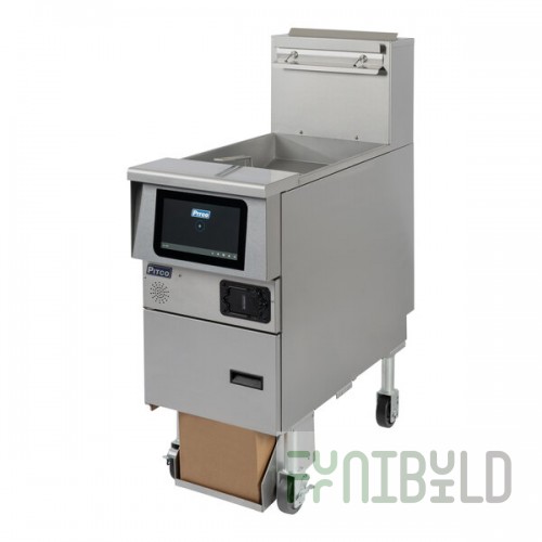 Pitco® PTG14 (SOS) LP TorQ Liquid Propane Stainless Steel Continuous Filtration Floor Fryer with SmartOIL Sensing - 75,000 BTU