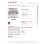 Wolf by Vulcan WX60-10BN WX Series Natural Gas 60 Wolf by Vulcan WX60-10BN WX Series Natural Gas 60