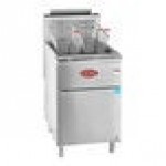 Avantco F5-ES-P 65-70 lb. Liquid Propane Stainless Steel Floor Fryer - 100,000 BTU