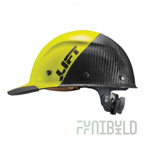 Lift Safety Dax Fifty50 Yellow / Black Carbon Fiber Cap Brim Hard Hat HDC50C-19HC