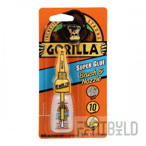 Gorilla 10 Gram Super Glue with Brush and Nozzle