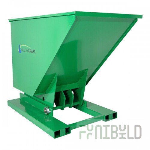 Valley Craft 1 Cubic Yard Self-Dumping Forklift-Powered Steel Hopper F89143 - 4,000 lb. Capacity