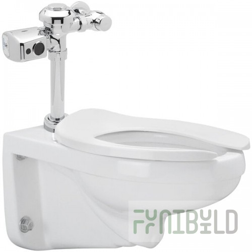 Zurn Elkay One Z.WC2.S Sensor Toilet System with Wall Hung Toilet and Flush Valve - 1.28 GPF