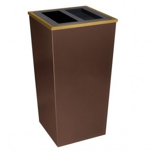 Ex-Cell Kaiser RC-MTR-34 A/T HCPR Metro Companion XL 34 Gallon Hammered Copper Ash & Square Trash Can Ex-Cell Kaiser RC-MTR-34 A/T HCPR Metro Companion XL 34 Gallon Hammered Copper Ash & Square Trash Can