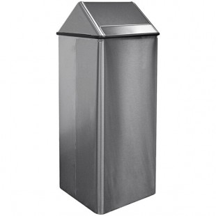 Witt Industries 1411HTSS 21 Gallon Stainless Steel Decorative Trash Can with Swing Top Lid