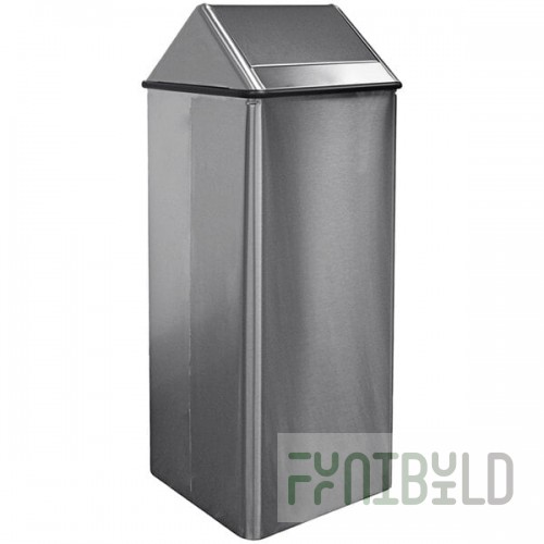 Witt Industries 1411HTSS 21 Gallon Stainless Steel Decorative Trash Can with Swing Top Lid