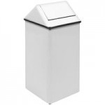 Witt Industries 1411HTSS 21 Gallon Stainless Steel Decorative Trash Can with Swing Top Lid