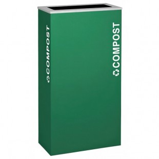 Ex-Cell Kaiser RC-KD17-CMPST EGX Kaleidoscope XL Series Emerald Texture 17 Gallon Customizable Rectangular Compost Bin