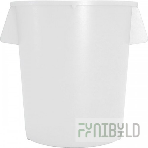 Carlisle 84104402 Bronco 44 Gallon White Round Trash Can