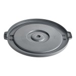 Advantage Supplies 32 Gallon Gray Round Commercial Trash Can Lid