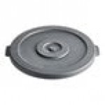 Advantage Supplies 32 Gallon Gray Round Commercial Trash Can Lid