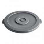 Advantage Supplies 32 Gallon Gray Round Commercial Trash Can Lid