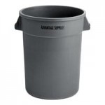 Advantage Supplies 32 Gallon Gray Round Commercial Trash Can Lid