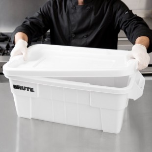 Rubbermaid® FG9S3000WHT BRUTE 14 Gallon White NSF Tote with Lid Rubbermaid® FG9S3000WHT BRUTE 14 Gallon White NSF Tote with Lid