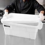 Rubbermaid® FG9S3000WHT BRUTE 14 Gallon White NSF Tote with Lid