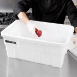 Rubbermaid® FG9S3000WHT BRUTE 14 Gallon White NSF Tote with Lid