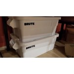 Rubbermaid® FG9S3000WHT BRUTE 14 Gallon White NSF Tote with Lid