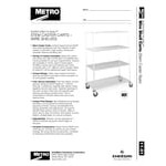 Metro Super Erecta N536BBR Brite Mobile Wire Shelving Unit with Rubber Casters 24