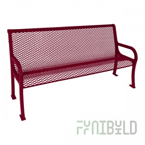 Ultra Site Lexington 8' Burgundy Diamond Bench with Backrest 99