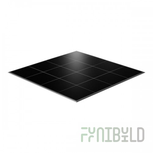 California Portable Dance Floor 16' x 16' Black Composite Laminate Portable Dance Floor with ADA-Compliant Edging