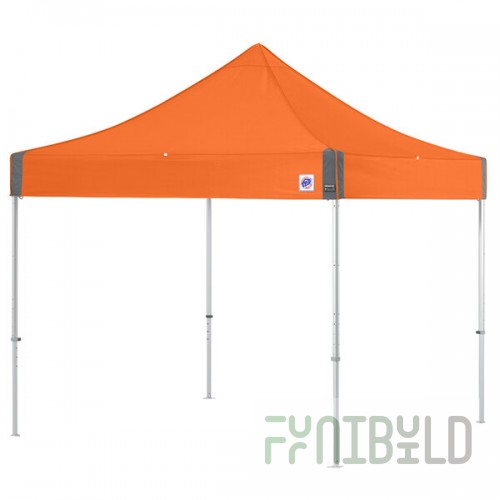 E-Z Up ENDA10KSO Endeavor Instant Shelter 10' x 10' Steel Orange Canopy with Clear Aluminum Frame