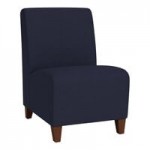 Lesro Ravenna Open House Black Fabric Oversized Guest Arm Chair with Walnut Wood Legs Lesro Ravenna Open House Black Fabric Oversized Guest Arm Chair with Walnut Wood Legs
