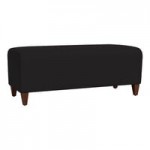 Lesro Ravenna Open House Black Fabric Oversized Guest Arm Chair with Walnut Wood Legs Lesro Ravenna Open House Black Fabric Oversized Guest Arm Chair with Walnut Wood Legs