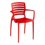 Lancaster Table & Seating Sol Buoy Red Resin Arm Chair Lancaster Table & Seating Sol Buoy Red Resin Arm Chair