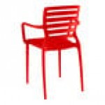 Lancaster Table & Seating Sol Buoy Red Resin Arm Chair Lancaster Table & Seating Sol Buoy Red Resin Arm Chair
