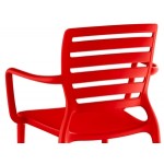 Lancaster Table & Seating Sol Buoy Red Resin Arm Chair Lancaster Table & Seating Sol Buoy Red Resin Arm Chair