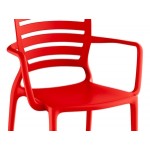 Lancaster Table & Seating Sol Buoy Red Resin Arm Chair Lancaster Table & Seating Sol Buoy Red Resin Arm Chair