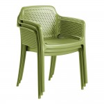 Lancaster Table & Seating Rio Sea Moss Green Resin Arm Chair