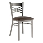 Lancaster Table & Seating Clear Coat Finish Cross Back Chair with 2 1/2 Lancaster Table & Seating Clear Coat Finish Cross Back Chair with 2 1/2