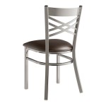 Lancaster Table & Seating Clear Coat Finish Cross Back Chair with 2 1/2 Lancaster Table & Seating Clear Coat Finish Cross Back Chair with 2 1/2