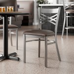 Lancaster Table & Seating Clear Coat Finish Cross Back Chair with 2 1/2 Lancaster Table & Seating Clear Coat Finish Cross Back Chair with 2 1/2