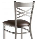 Lancaster Table & Seating Clear Coat Finish Cross Back Chair with 2 1/2 Lancaster Table & Seating Clear Coat Finish Cross Back Chair with 2 1/2
