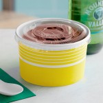 Choice 16 oz. Yellow Paper Frozen Yogurt / Food Cup With Flat Lid - 50/Case Choice 16 oz. Yellow Paper Frozen Yogurt / Food Cup With Flat Lid - 50/Case
