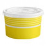 Choice 16 oz. Yellow Paper Frozen Yogurt / Food Cup With Flat Lid - 50/Case Choice 16 oz. Yellow Paper Frozen Yogurt / Food Cup With Flat Lid - 50/Case