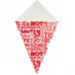 Carnival King 10 oz. Square Savory Printed Cardboard Fry Cone - 100/Pack Carnival King 10 oz. Square Savory Printed Cardboard Fry Cone - 100/Pack