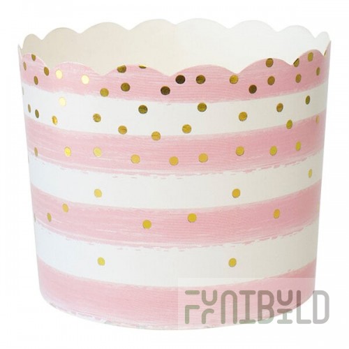 Sophistiplate Simply Baked 5 oz. Pink Confetti Baking Cup - 120/Pack