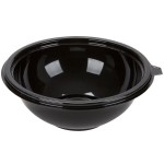 Fineline 5048-BK Super Bowl 48 oz. Black PET Plastic Bowl - 50/Case