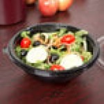 Fineline 5048-BK Super Bowl 48 oz. Black PET Plastic Bowl - 50/Case