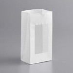 Choice 1/2 lb. White Customizable Paper Coffee Bag with Reclosable Tin Tie - 1,000/Case