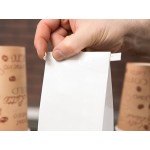 Choice 1/2 lb. White Customizable Paper Coffee Bag with Reclosable Tin Tie - 1,000/Case