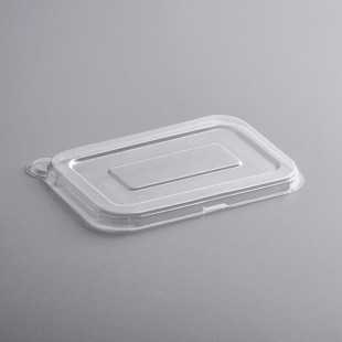 Fineline 42RCFL1216 Conserveware PETE Flat Lid for 12/16 oz. Rectangular Bowls - 600/Case