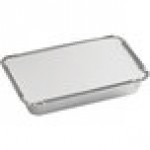 Choice 1.5 lb. Shallow Oblong Foil Take-Out Container with Board Lid - 250/Case Choice 1.5 lb. Shallow Oblong Foil Take-Out Container with Board Lid - 250/Case