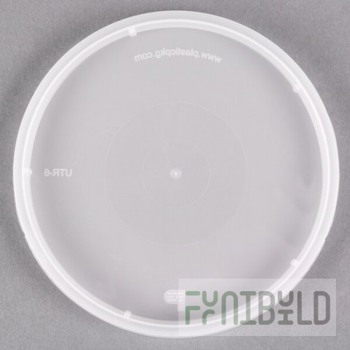 Placon Tamper Resistant Tamper-Evident Translucent Lid for Round Deli Containers - 50/Pack