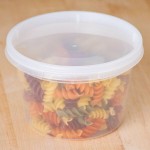 Placon Tamper Resistant Tamper-Evident Translucent Lid for Round Deli Containers - 50/Pack