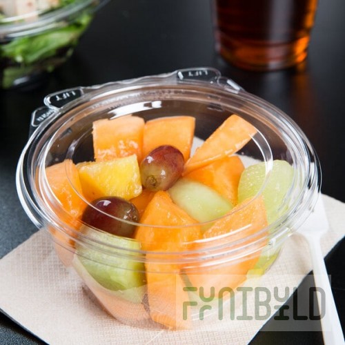 Dart SafeSeal 16 oz. Plastic Tamper-Resistant, Tamper-Evident Bowl with Flat Lid - 240/Case