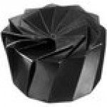 Solia Iris 4.1 oz. Black Cardboard Origami Bowl with BOPP Lamination - Small - 240/Case